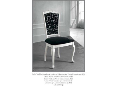Chaise Noire Classique de Luxe Design Salle à manger Mobilier Italien Bizzotto neuf